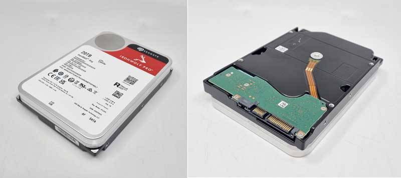 씨게이트 아이언울프 프로 20TB의 외형은 일반적인 SATA 기반 3.5 인치 HDD와 같다